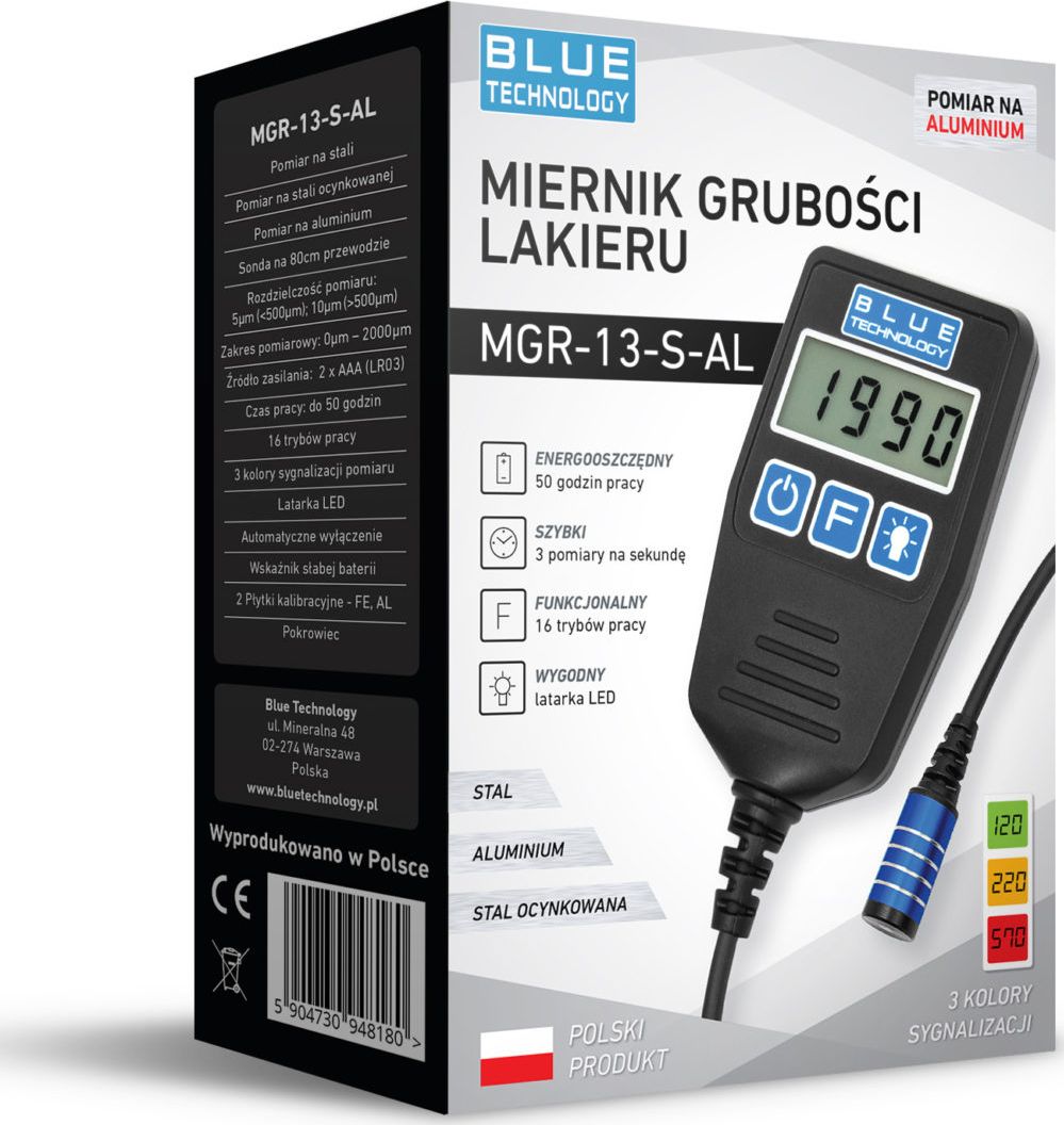 Miernik grubości lakieru MGR-13-S-AL