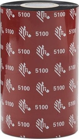 Zebra Resin Ribbon, 60mmx450m (2.36inx1476ft), 5100; Premium, 25mm (1in) core, 6/box