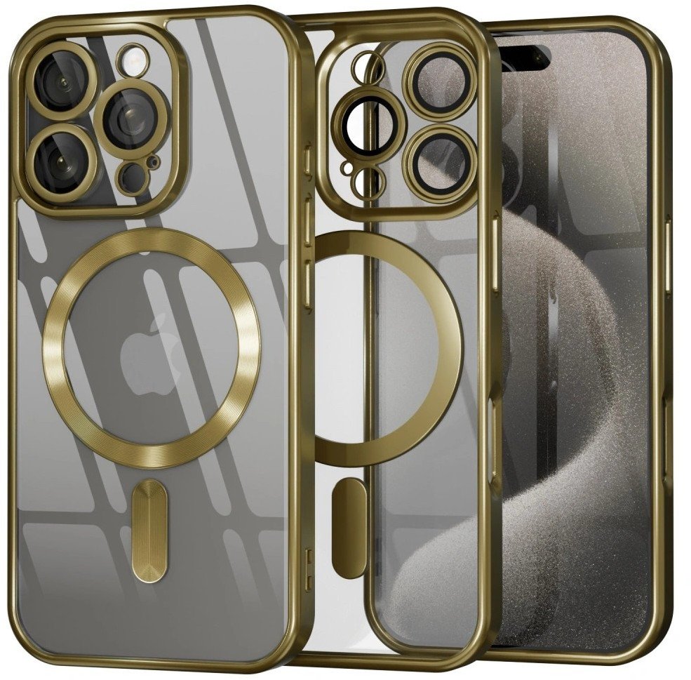 Etui Supero Tpuplating Magsafe do iPhone 16 Pro Max, złote