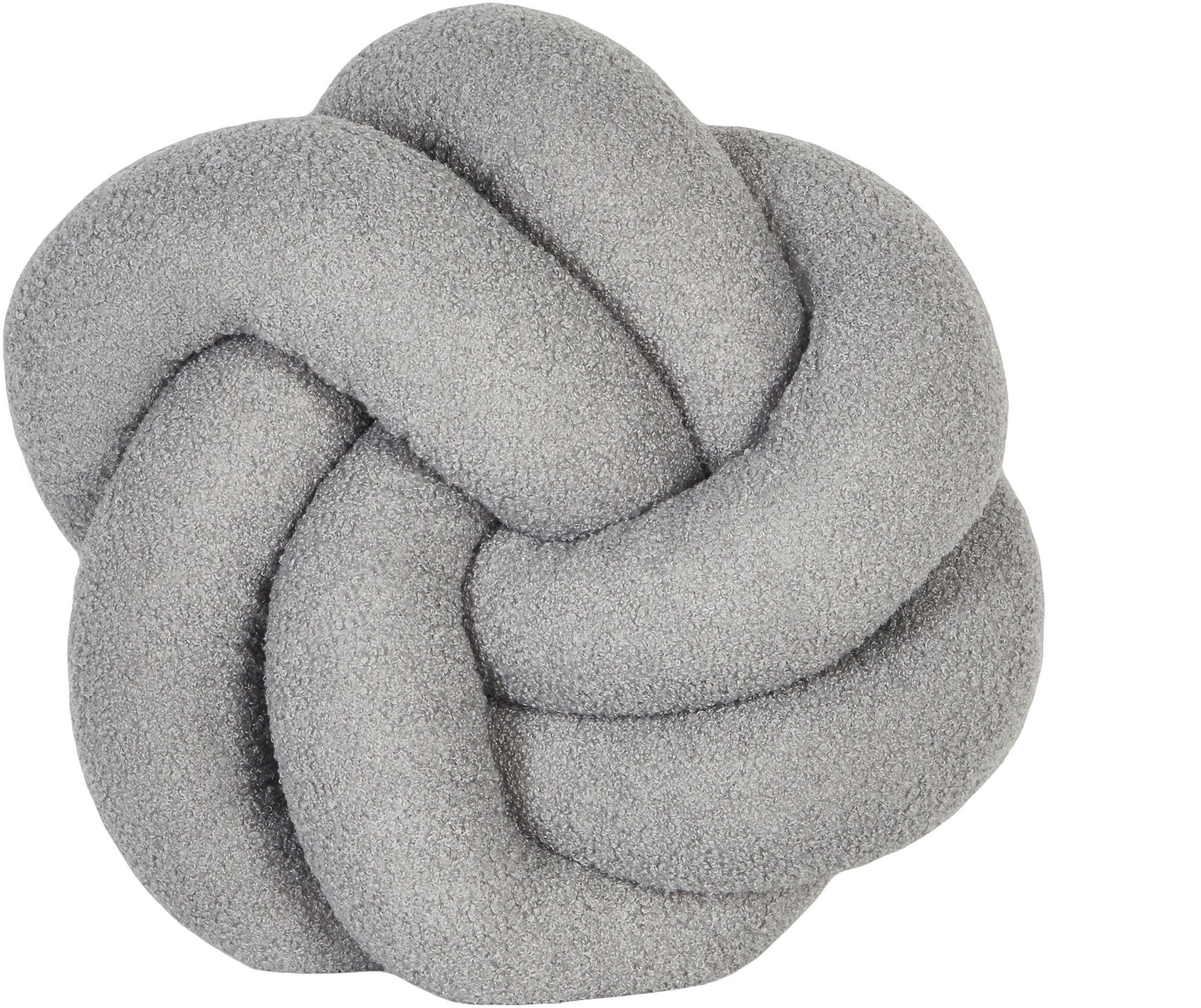 Beliani Poduszka dekoracyjna ANGELONIA Boucle 45 x 45 cm Szary Jednolity