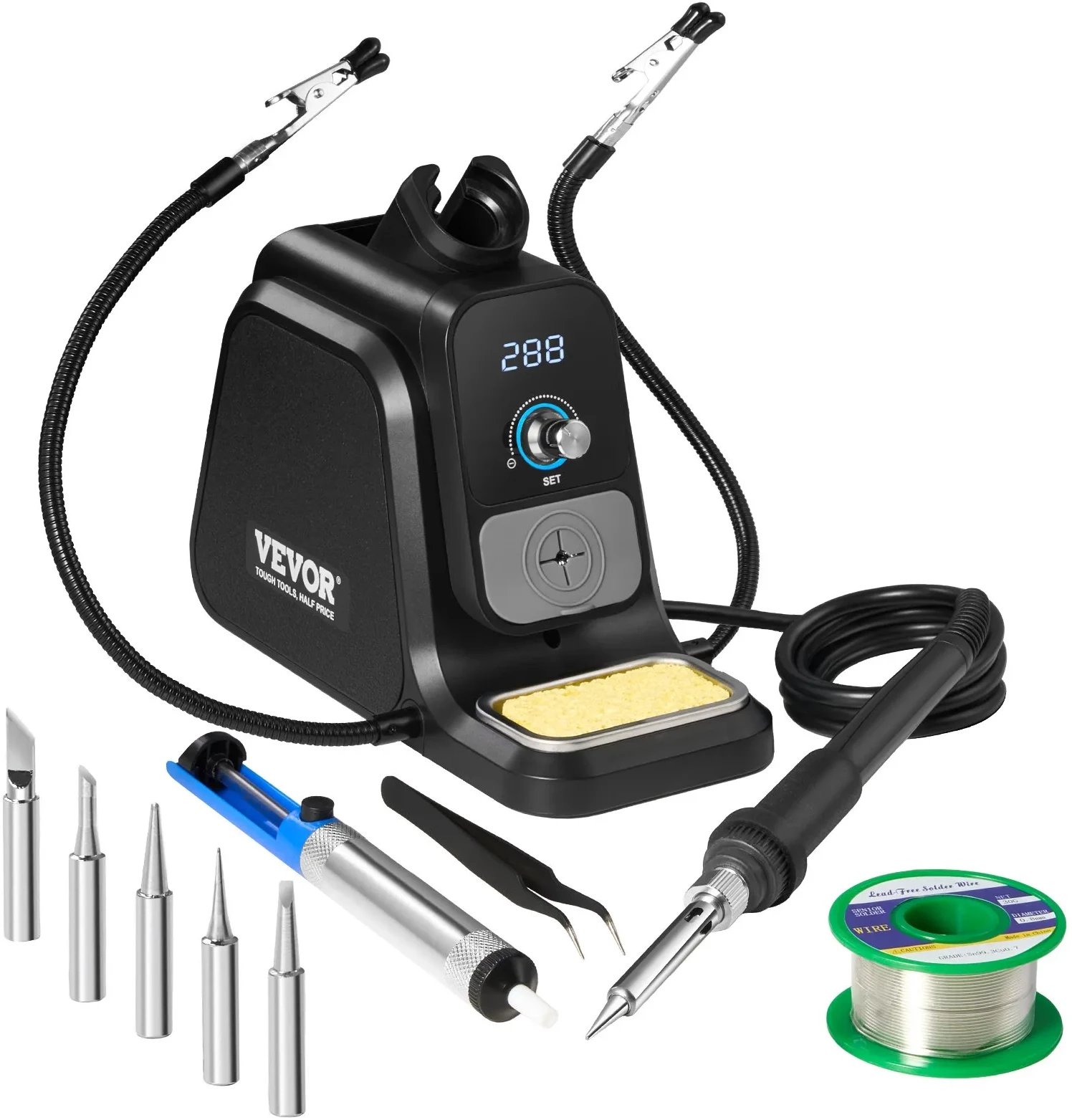 Stacja lutownicza 80W LED pomocne ręce cynę do lutowania zestaw warsztat