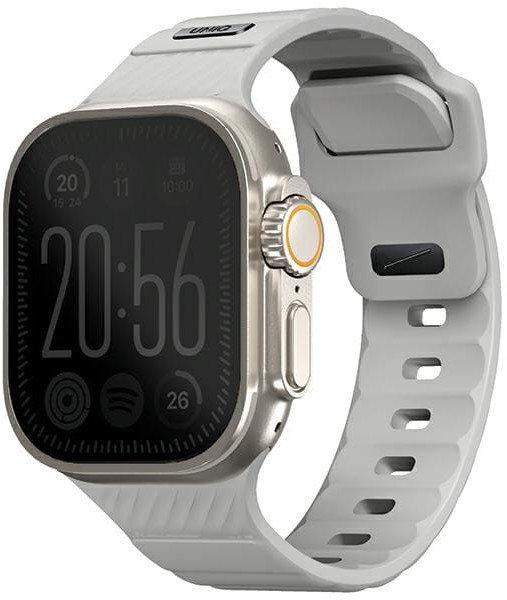 UNIQ pasek Stride Apple Watch Series1/2/3/4/5/6/7/8/9/SE/SE2/Ultra/Ultra 2 42/44/45/49mm FKM Rubber Strap szary/chalk grey