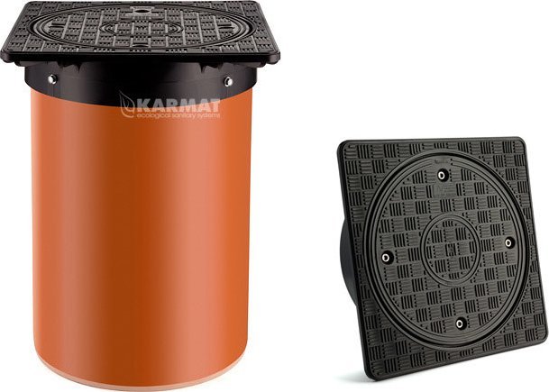 Karmat Pokrywa teleskopowa PP, dn315, kl.A15 (1,5t), kwadrat, na rurę gładką, do kanalizacji sanitarnej (wizjer pokrywy pełny)