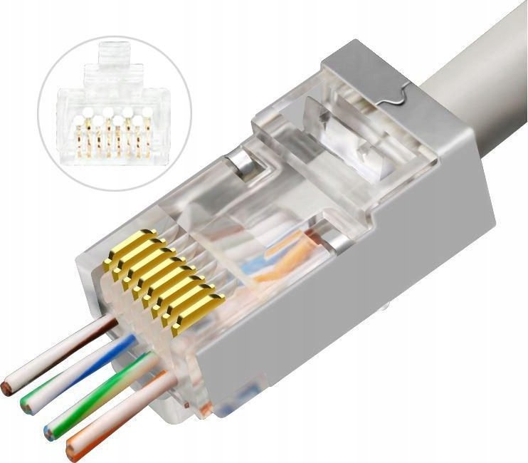 MicroConnect Microconnect KON506-50EZ wtyczka RJ45 Srebrny