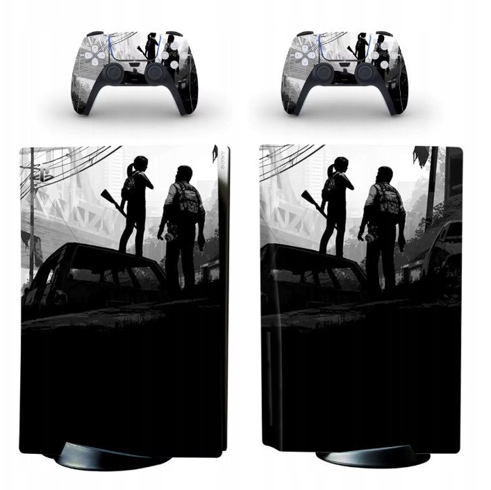 Naklejki Naklejka Skórki na PlayStation 5 oraz Pady Motyw The Last of Us