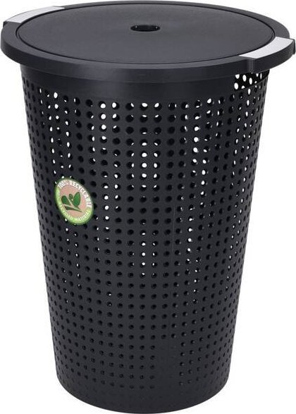 Vilde Kosz na pranie plastikowy czarny 35 l
