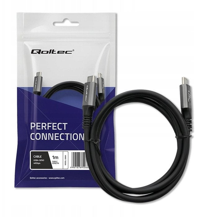 Kabel USB4 Ultra-Fast | USB-C PD 240W | Thunderbolt 3/4 | 4K | 40Gb/s | 1m | Czarny