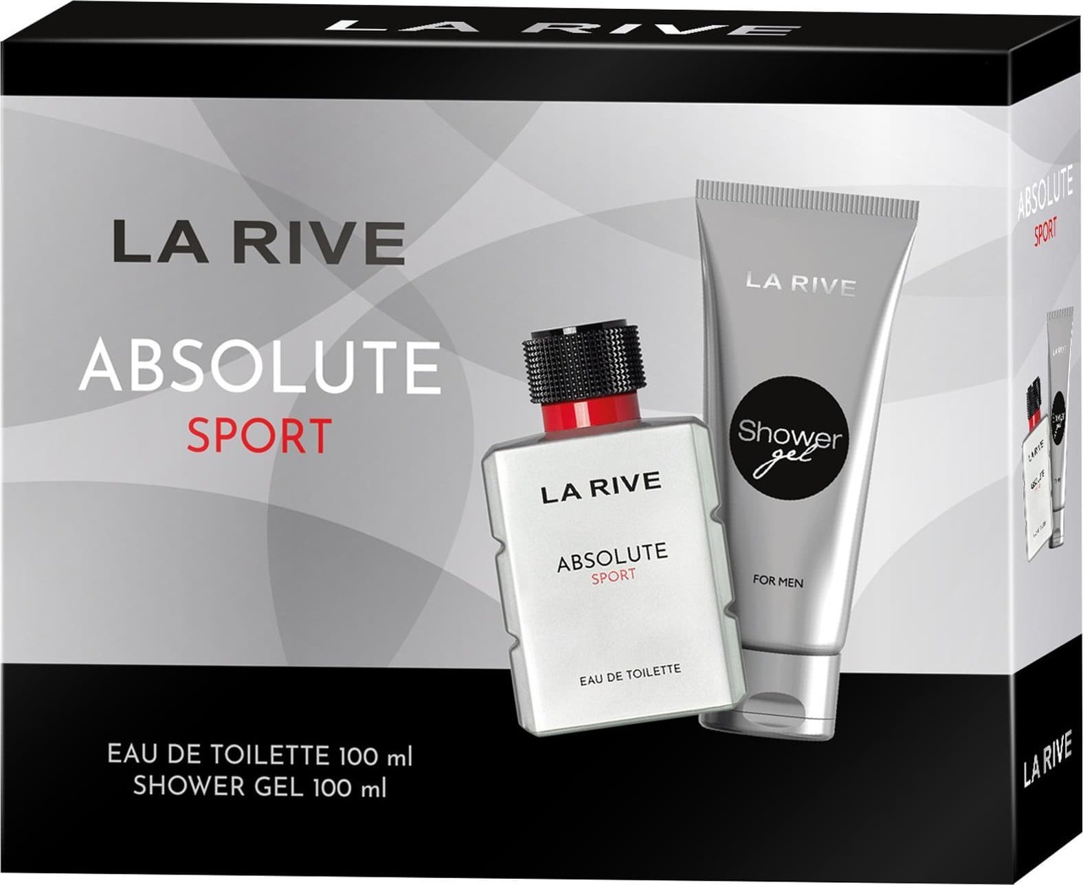 La Rive LA RIVE Man Zestaw prezentowy Absolute Sport (woda toaletowa 100 ml + żel pod prysznic 100 ml)
