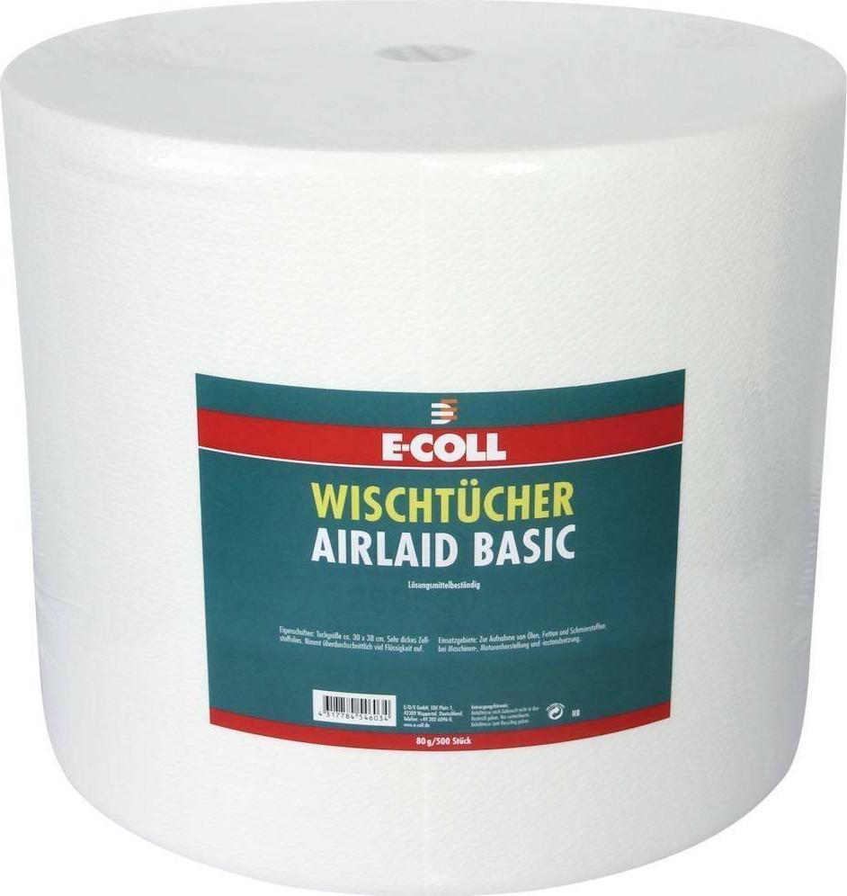 E-coll Recznik papier. do wycierania Airlaid Basic, 500 listkow 30x38mm E-COLL