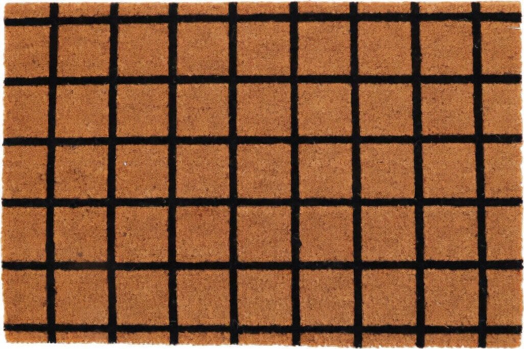 Wzorzysta wycieraczka z włókna kokosowego, 59 x 39 cm