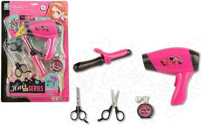Zestaw fryzjerski z suszarką na bateri