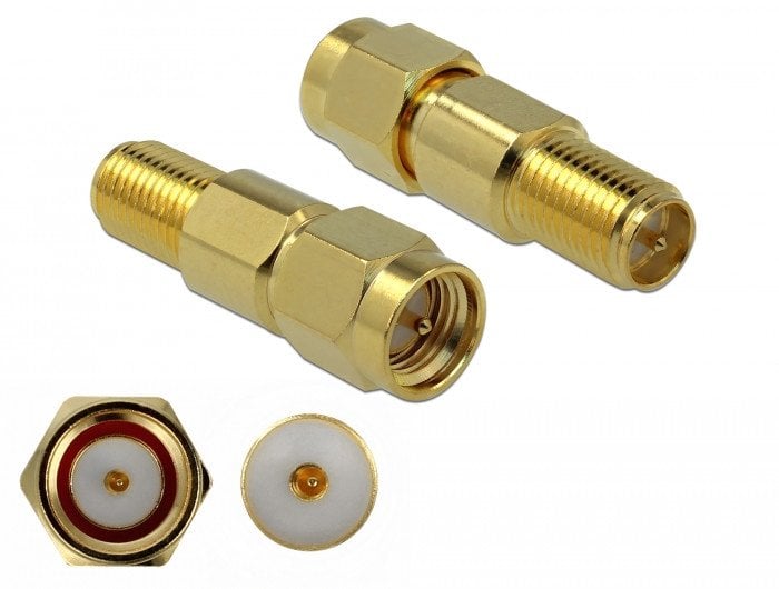 DELOCK Adapter SMA Stecker zu RP-SMA Buchse 3 GHz