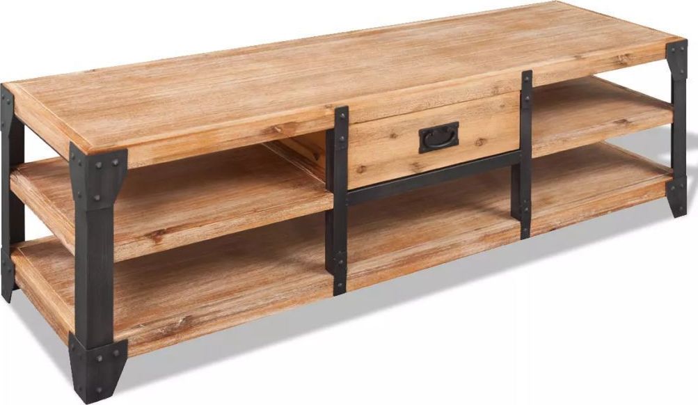 vidaXL Szafka pod TV z drewna akacjowego, 140x40x45 cm