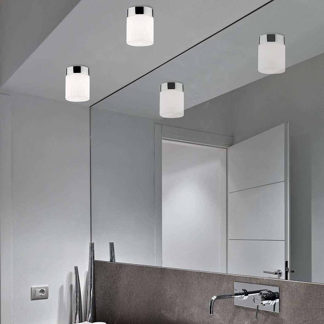 Lampa sufitowa Nowodvorski Plafon LAMPA sufitowa CAYO 9505 Nowodvorski łazienkowa OPRAWA szklana tuba IP44 chrom