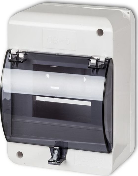 Karlik Obudowa bezpiecznikowa 5 modułowa z klapką białe OB-5K