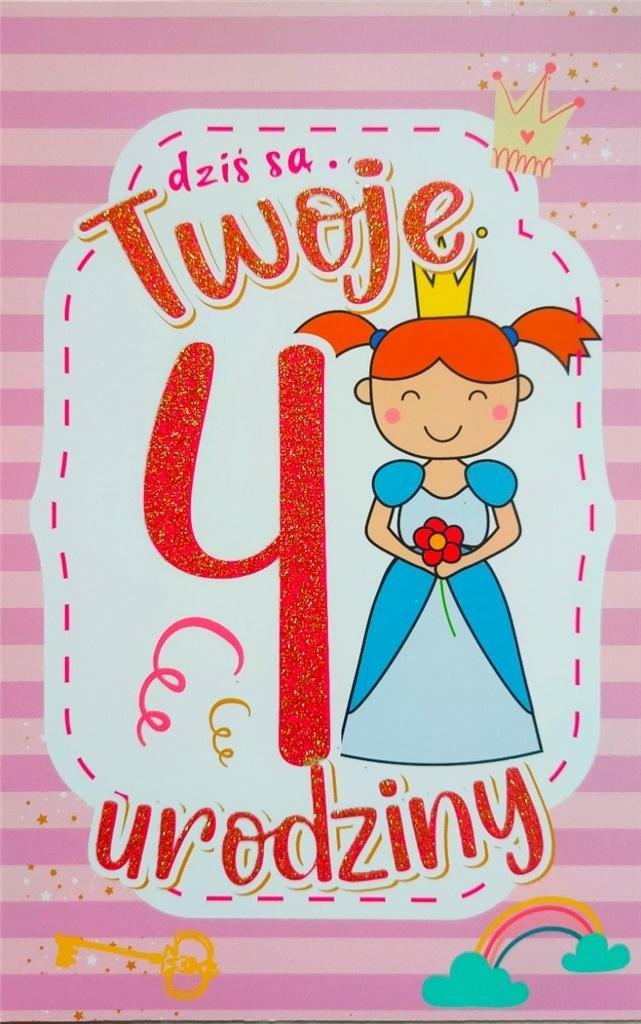 Yeku Karnet Urodziny 4 dziewczynka 2K - 072