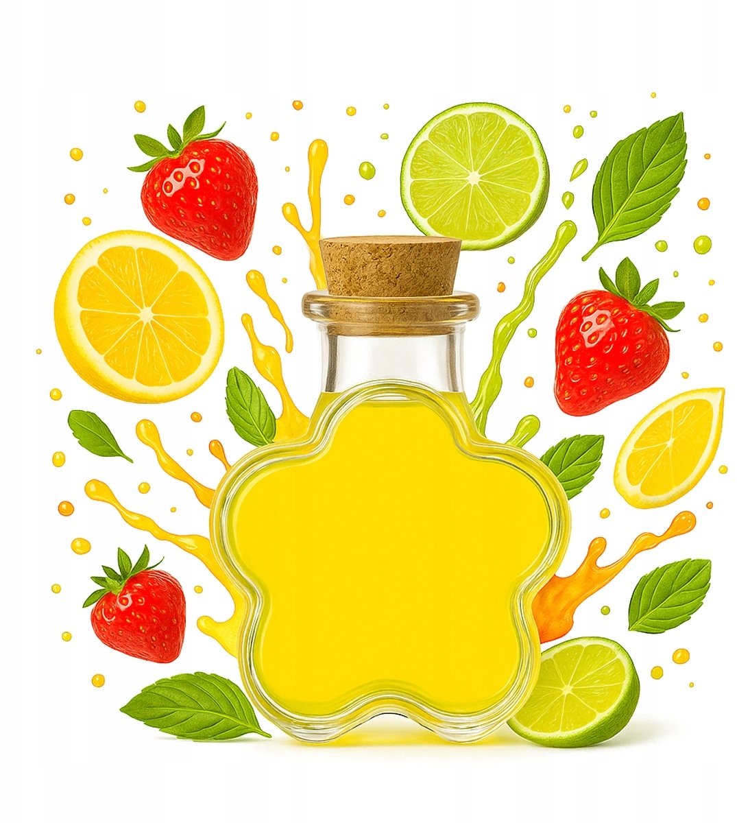 Butelka Szklana DAISY 150ml Ozdobna na Likier Wino Prezent Ślub Alkohol