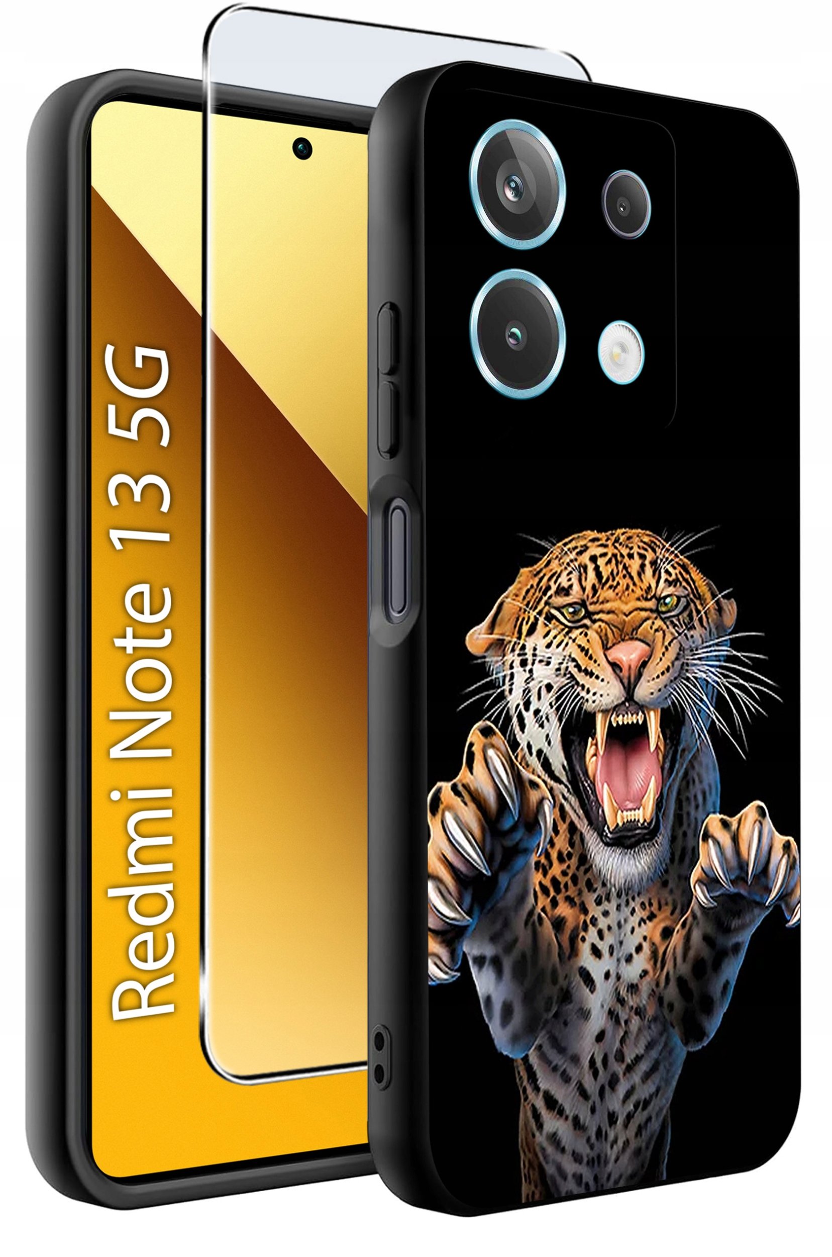 ETUI do Xiaomi Redmi Note 13 5G WZORY |SILIKONOWE MATT CASE +SZKŁO 9H