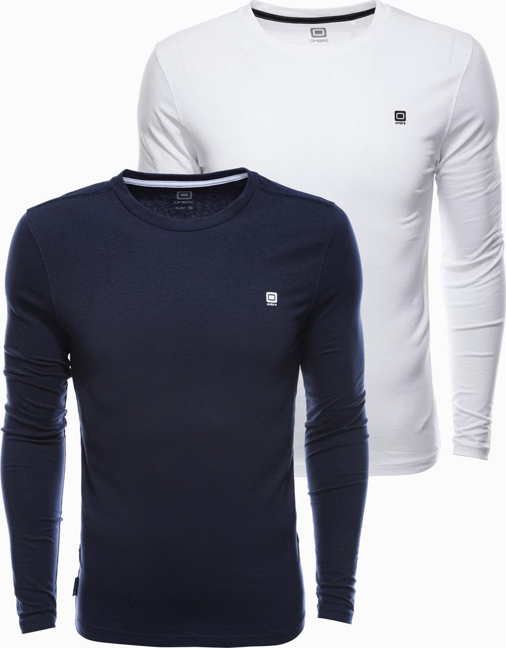 Ombre Zestaw longsleeve męski z długim rękawem - mix 2-pak V1 Z40 L