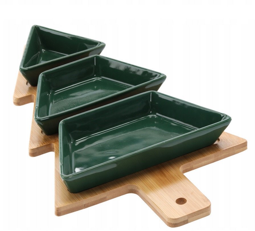 Komplet do serwowania przystawek Choinka