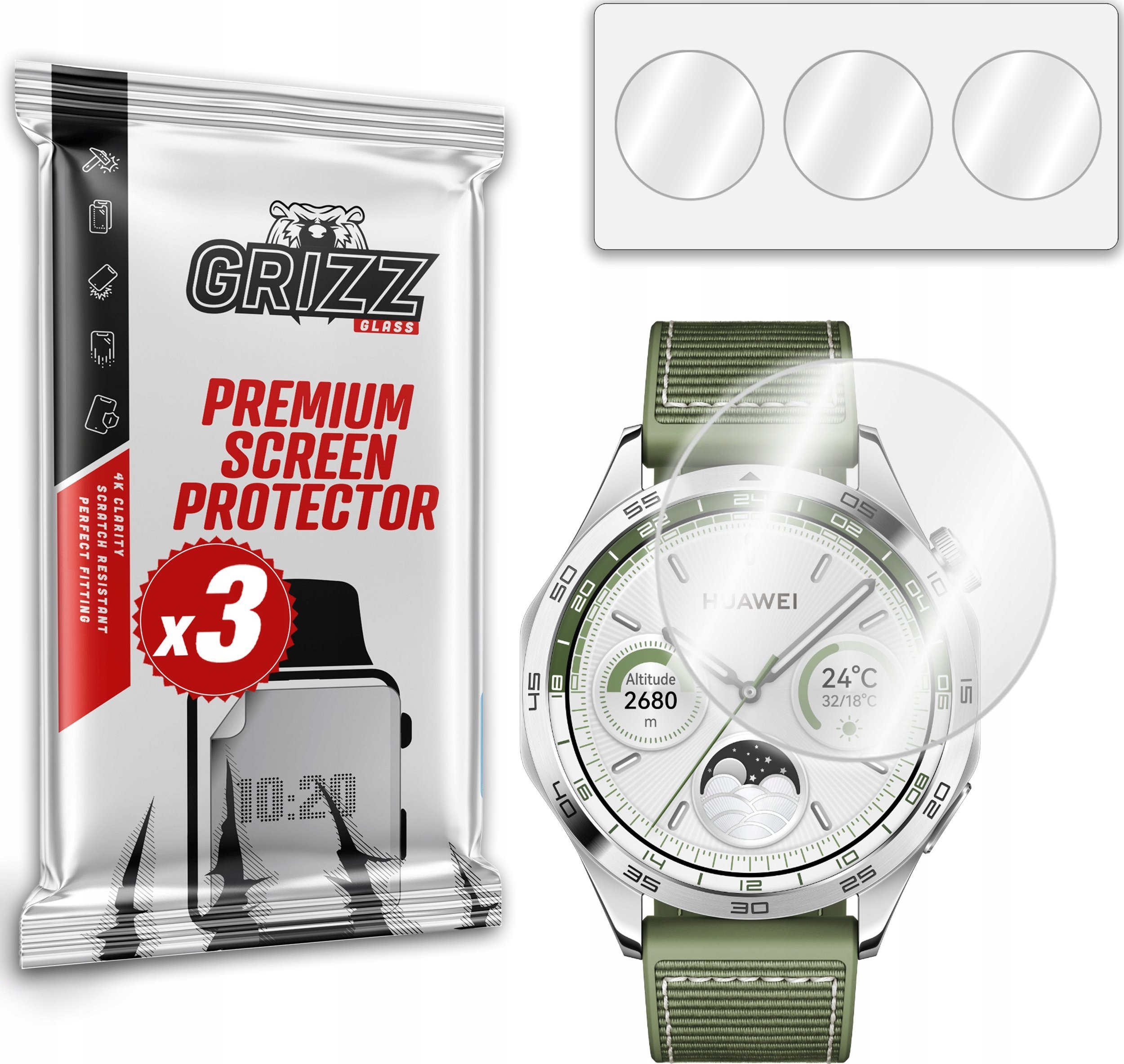 GrizzGlass Folia hydrożelowa GrizzGlass Hydrofilm do Huawei Watch GT 4 46mm