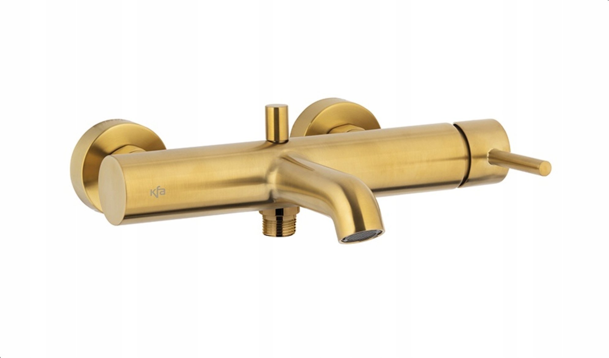 Bateria wannowa KFA BATERIA MOZA WANNOWA ŚCIENNA, POZIOMA, BRUSHED GOLD