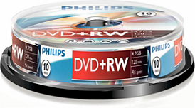 Philips DVD+RW 4.7 GB 4x 10 sztuk (DW4S4B10F/10)