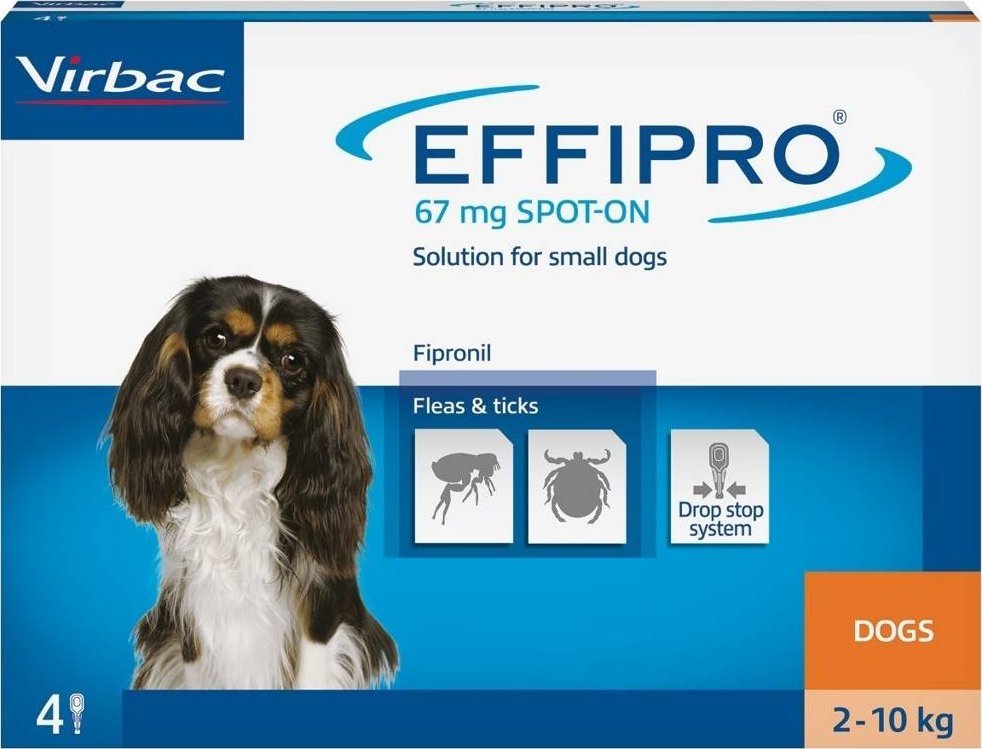 VIRBAC EFFIPRO Spot-On pies S 2-10 kg (pipeta 4 x 0,67ml)