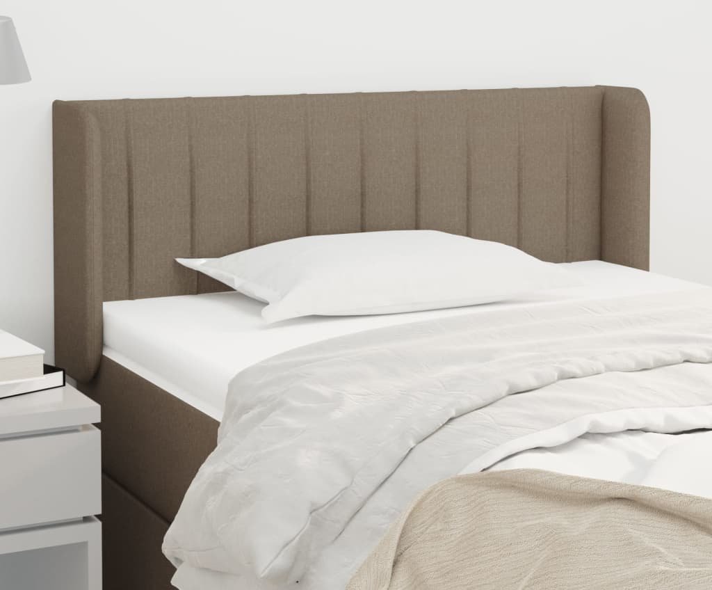 vidaXL vidaXL Zagłówek uszak, taupe, 83x16x78/88 cm, tkanina