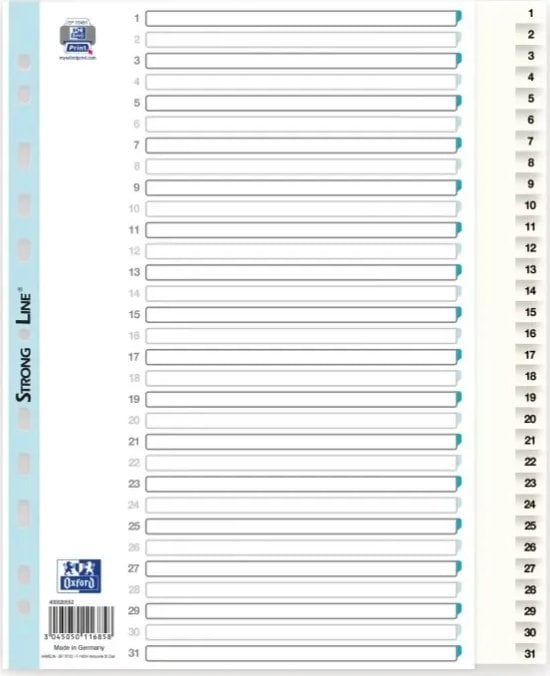 Elba Register Elba Strong-Line® A4+ hvid 1-31 PP