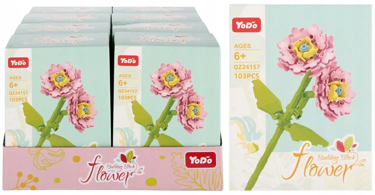 KLOCKI KONSTR KWIATY 103SZT 10X13X6 MC PUD 8/128