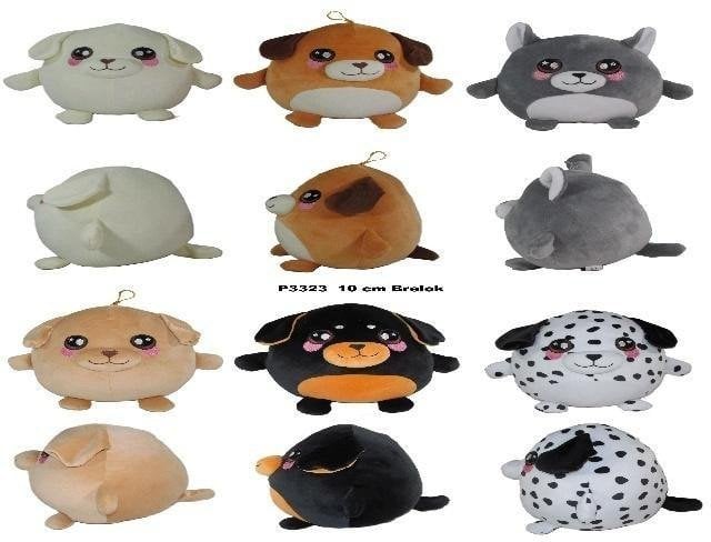 Brelok pies kula 10cm MIX