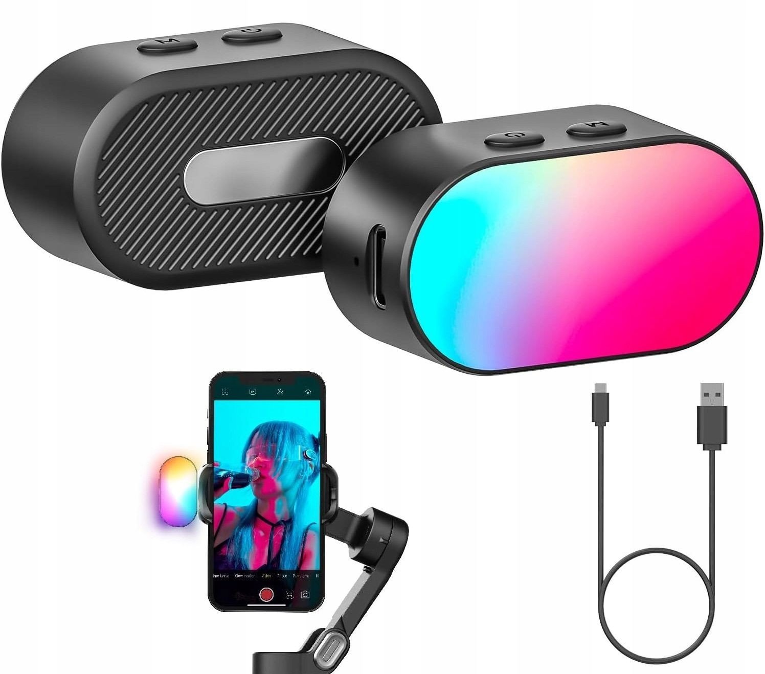 Lampa RGB Magnetyczna LED do Gimbala Smart S2 X Pro X XE XR V8 / AOCHUAN P03