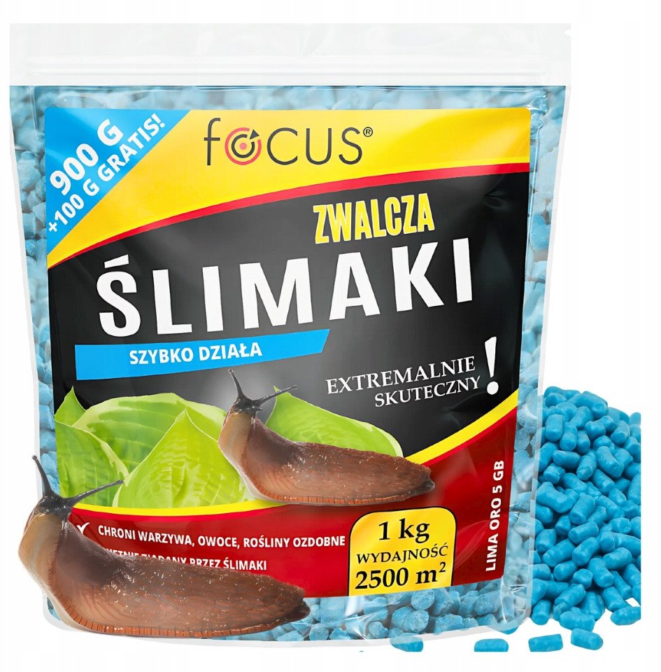 Focus Lima Oro 5 GB (metaldehyd) - środek na ślimaki 1 kg