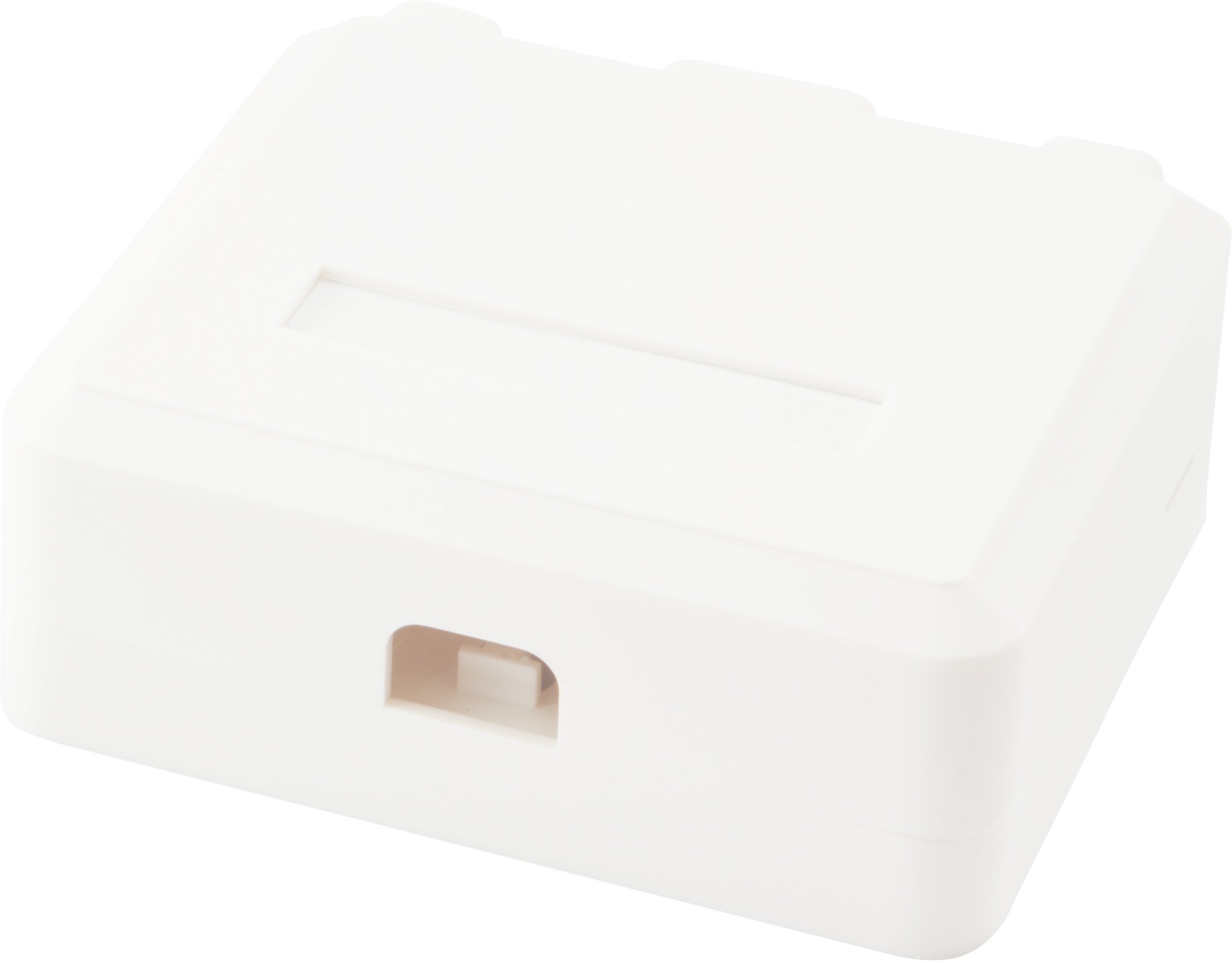 Equip Aufputzdose 2x Keystone Jack mit Abdeckung weiß