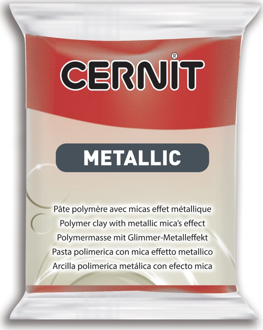 Cernit Modelina metaliczna czerwona 56g