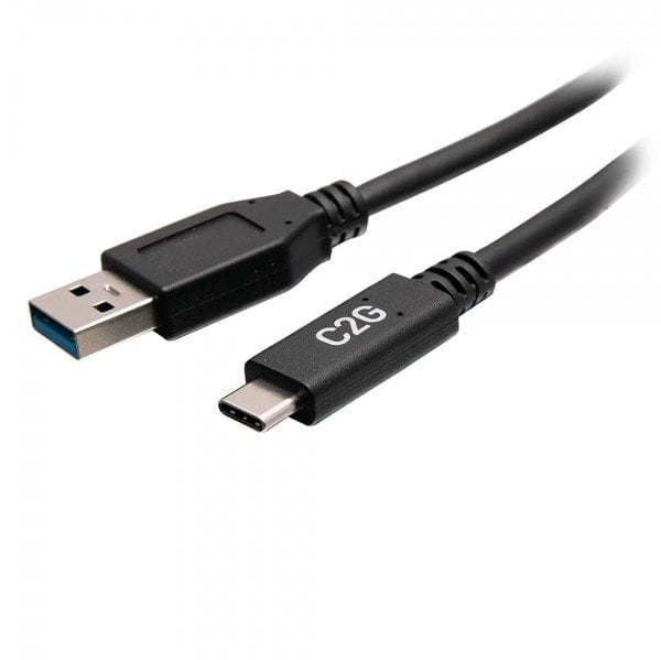C2G 6in USB-C to USB-A SuperSpeed USB 5Gbps Cable M/M - USB-Kabel - USB Typ A (M) zu 24 pin USB-C (M) - USB 3.2 Gen 1 - 30 V - 3 A - 15 cm - geformt -