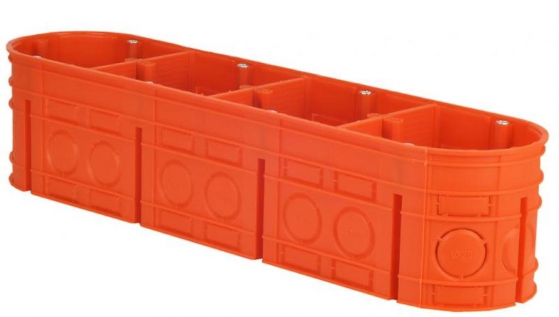 Simet Puszka podtynkowa 4-krotna MULTIWALL M4X60F 60mm pomarańczowa - 33170008