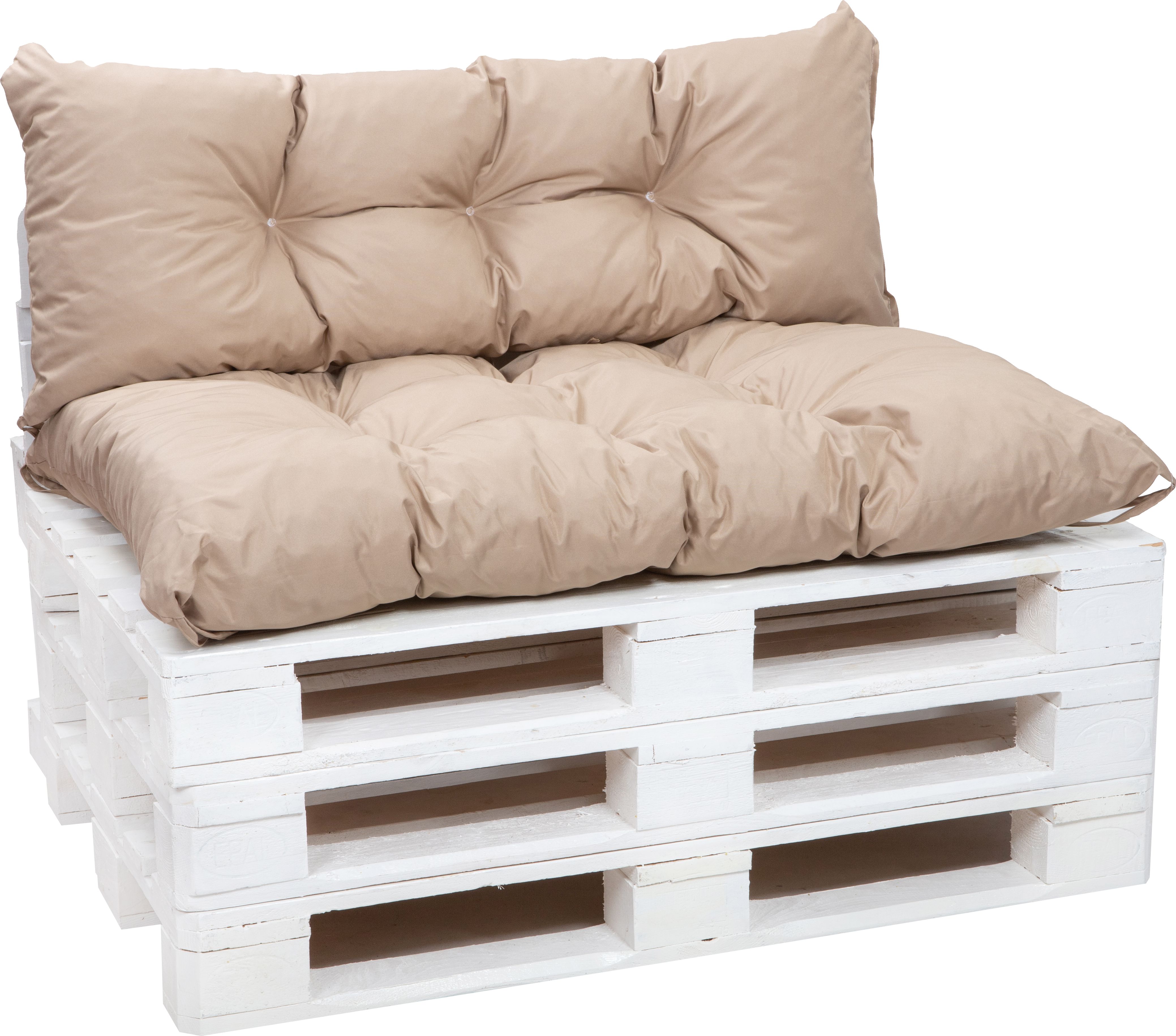 Setgarden Poduszki pikowane ogrodowe na paletę rozmiar 120x80/ 120x40