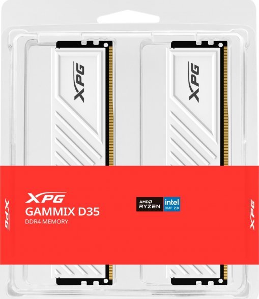 Pamięć ADATA ADATA DDR4 - 32GB - 3600 - CL - 18 (2x 16 GB) dual kit (white, AX4U360016G18I-DTWHD35, XPG Gammix D35, INTEL XMP)