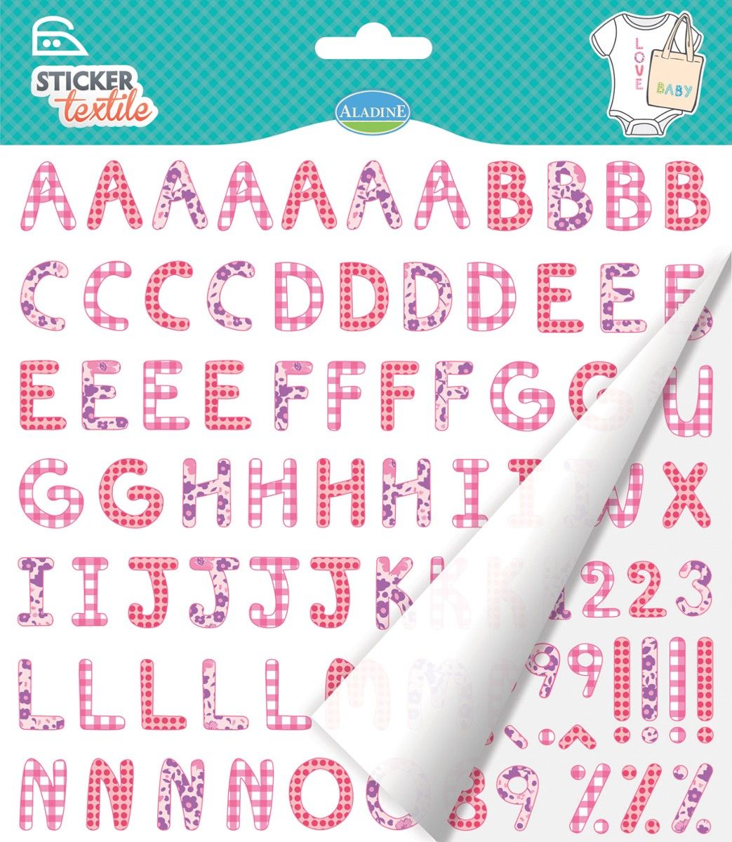 Aladine Naprasowywanka Alfabet Czerwony