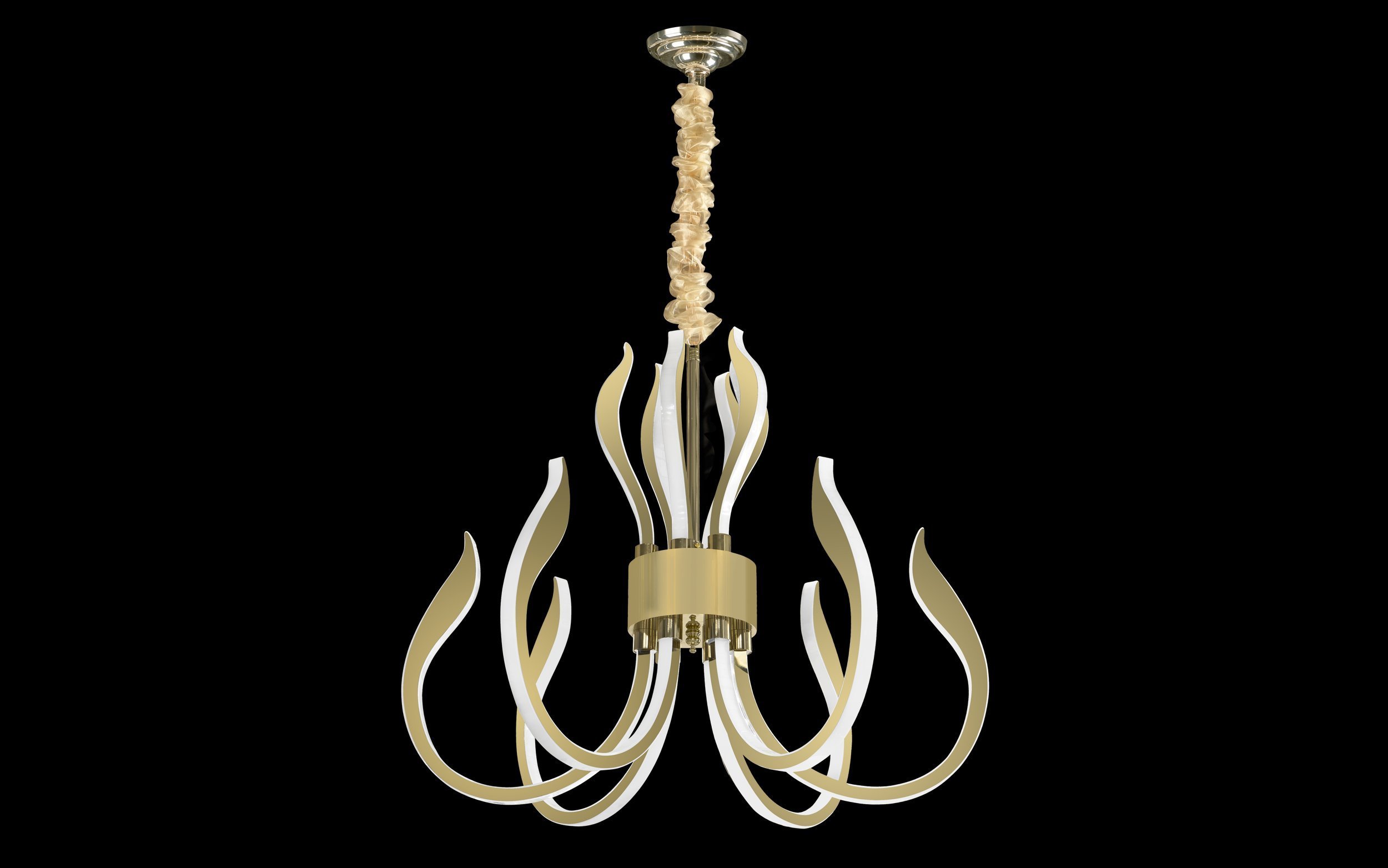 Lampa wisząca Witek Home Lampa Wisząca Opticus MD 8602-6 Gold