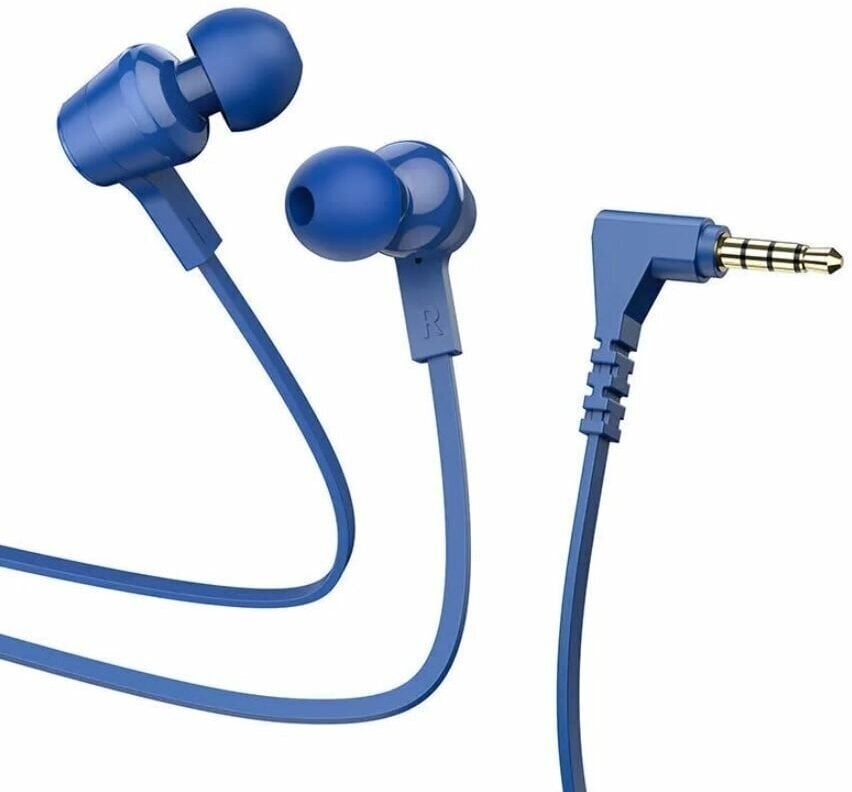 Słuchawki przewodowe douszne Jack 3,5 mm Hoco M86 niebieskie