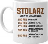 Koszulkowy Stolarz - stawka godzinowa - kubek z nadrukiem