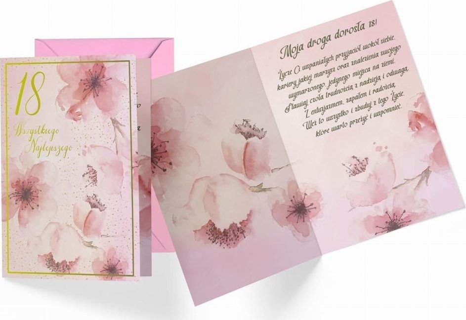 KUKARTKA Karnet B6 PR-398 Urodziny 18