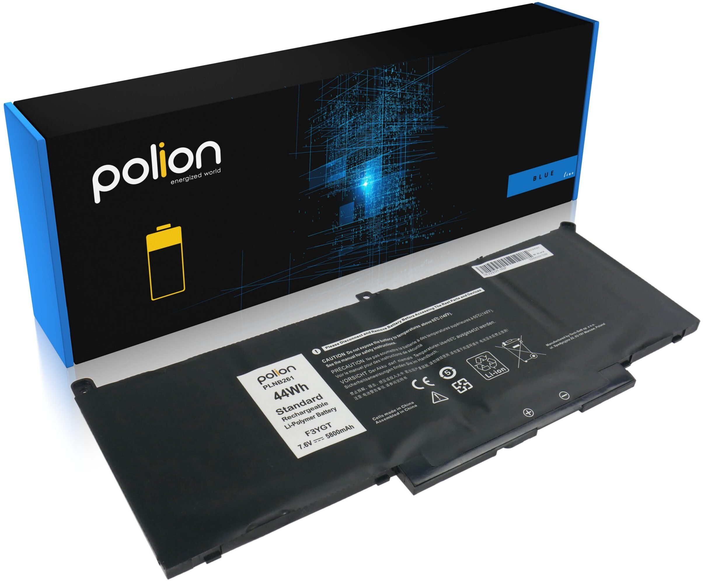 Bateria do laptopa DELL F3YGT Latitude 7280 7290 7380 7390 7480 7490 5800mAh