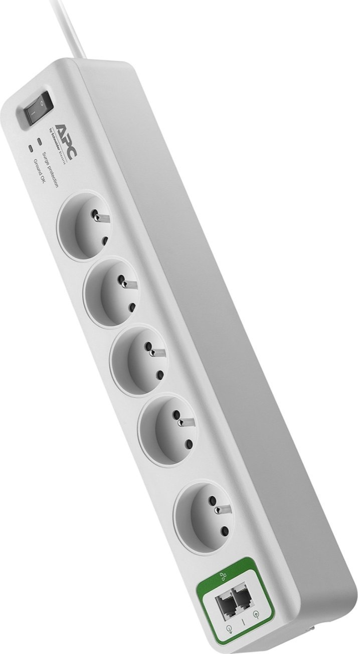 Listwa zasilająca APC Essential przeciwprzepięciowa 5 gniazd 1.8 m biała (PM5T-FR)