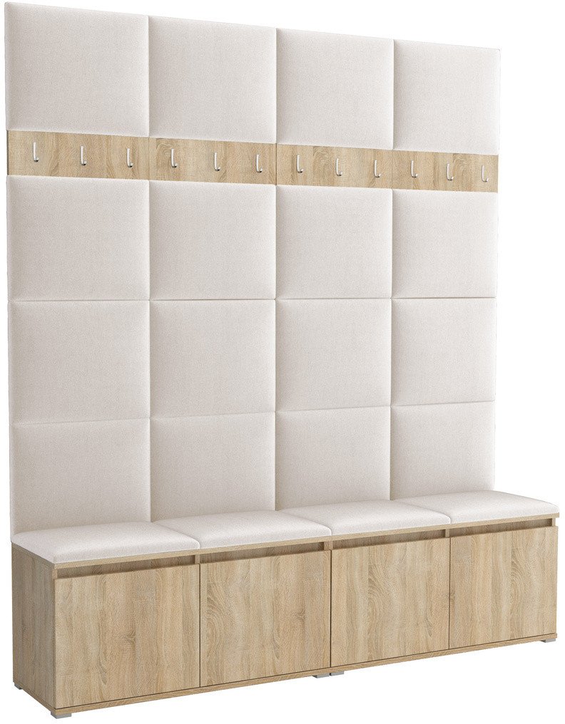 Tapicerowana garderoba Noris II - kolor sonoma + tkanina Trinity 01