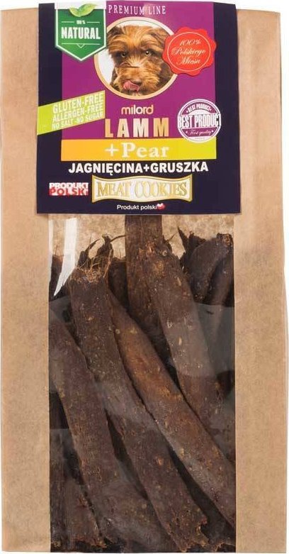 Ciastka dla psa Milord z jagnięciną i gruszką 80 g