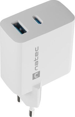 Ładowarka Natec Ribera GAN 1x USB-A 1x USB-C 45W (NUC-2142)